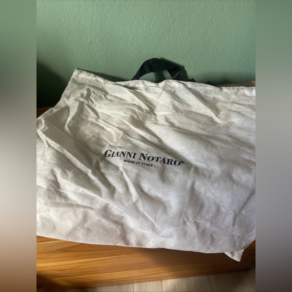 Gianni Notaro Large White Tote dust bag 23x19.5” Italy